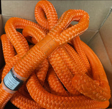 Load image into Gallery viewer, 1&quot;X8.5&#39; Double Braid Rope, Orange Polyester, 4&quot; soft eye both ends,  Coated and tagged

